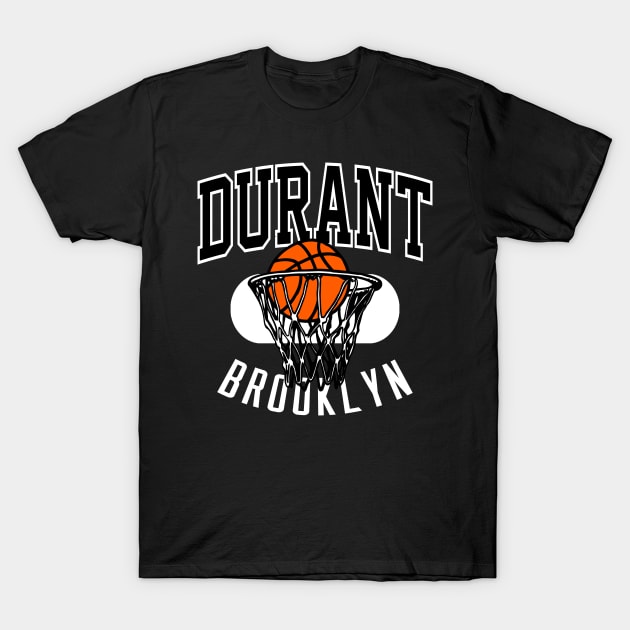 Brooklyn Retro Basketball Durant T-Shirt by funandgames